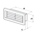 Endestykke til ventilationskanal - 150/90 - 120/60mm, Hvid