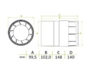 Kanalventilator - aRc2 Ø100 S, Standard, 15W, 104m3/h