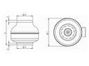 Industriel kanalventilator - aRd Ø125mm, 68W, 340m3/t