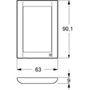 LK Fuga ramme SOFT 63 1½m - stålmetallic
