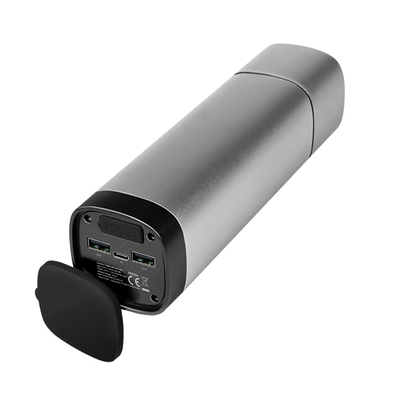 Jumpstarter med powerbank - 10.000mAh, 2xUSB-A, Grå