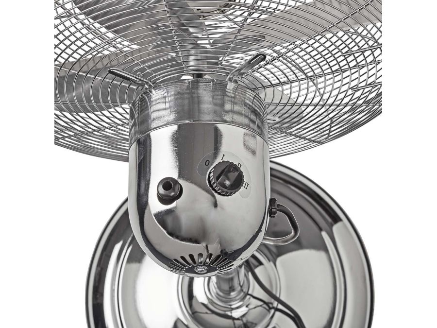 Gulvventilator - Ø40cm, 230V / 50W, 3 hastigheder, Krom