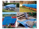 Presenning - 5x8m, 180g/m² ultra stærk, Blå/sort