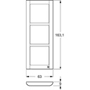 LK Fuga ramme SOFT 63 3x1m - hvid