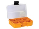 Småtingsæske m. 6 faste rum - Orange, 134x101x31mm