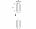 Kæde, langl. svejst, A2 rustfri stål 5mm (metervare)