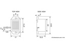 Summer - 8 til 15Vdc / 25mA, 85dB, 2 ledninger