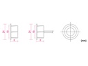 REED kontakt - Magnetisk (0,5A ved 100Vdc - NC) m. ledning