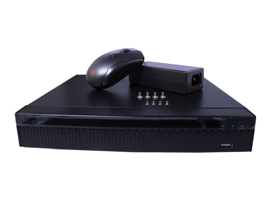 HD NVR netværksvideooptager - 9 x IP kam., 4 x PoE, 4K 8MP