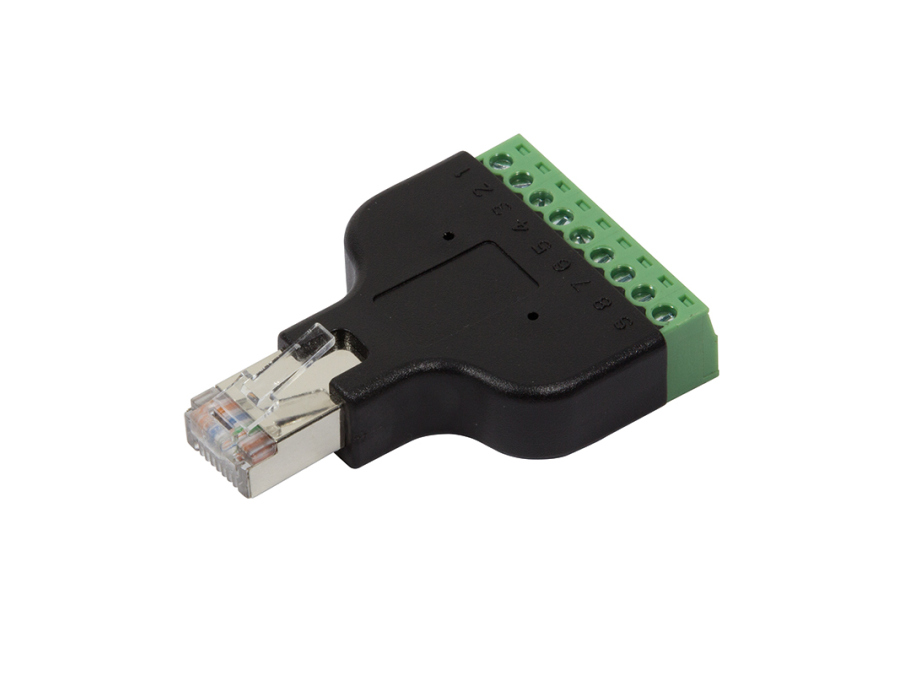 RJ45 (8P8C) modularstik til 8P skrueterminal