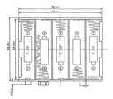 Batteriholder til 10xAA bat. (m. knapterminaler)