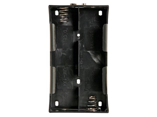 Batteriholder til 4xD bat. (m. knapterminaler)