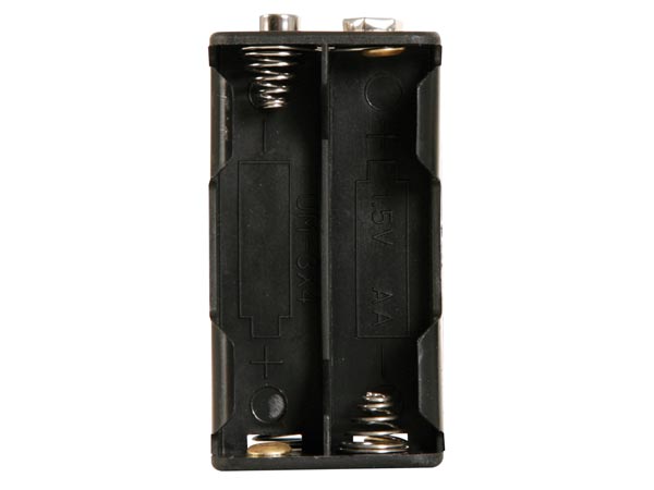 Batteriholder til 4xAA bat. (m. knapterminaler)