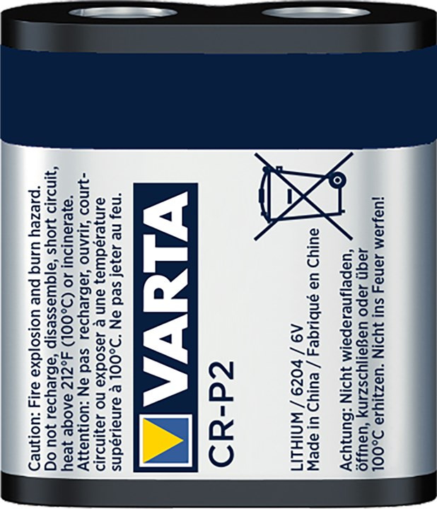 CR-P2 Lithium fotobatteri - 6V / 1600mAh (6204)