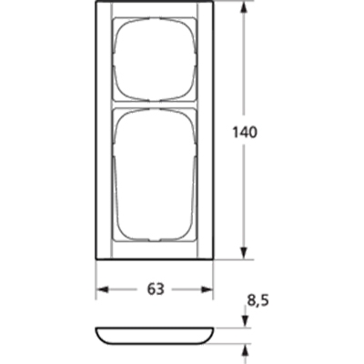 LK Fuga ramme Softline 63 2½m - hvid