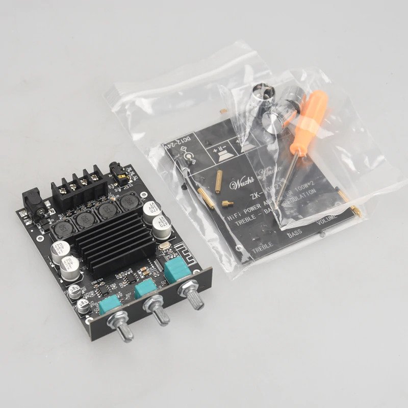 Stereo audioforstærker m. Bluetooth - 2 x 100W, TPA3116