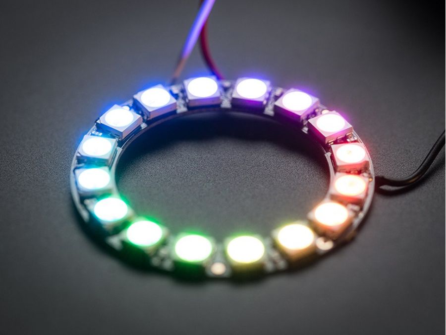 NeoPixel ring - 16 x adresserbare RGB LED m. drivere