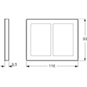 LK Fuga ramme PURE 66 2x1½m - stål