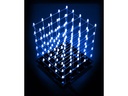 WSL8018B - 3D LED kube, 5x5x5 blå LED, programmerbar via USB