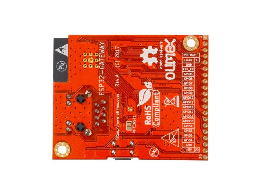 ESP32 Gateway board - WiFi, BLE, MicroSD, UEXT, GPIO