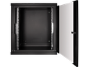 19" væg-rackskab - 6U B600xD560mm (Single) Sort