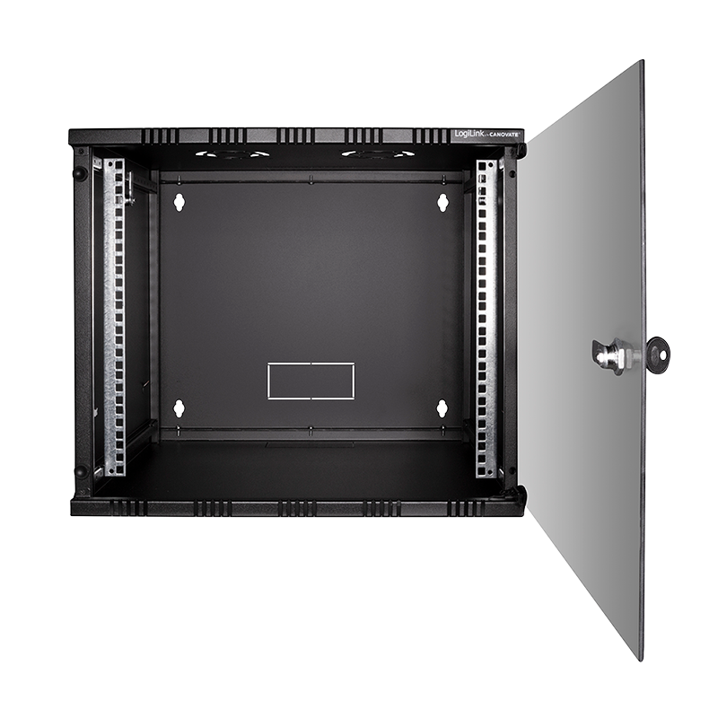 19" væg-rackskab - 6U B540xD400mm, Sort