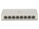 Gigabit Ethernet switch - 8 porte, 1000Mbps, Hvid (uskærmet)