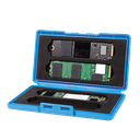Opbevaringsboks til 4 x M.2 NGFF/NVMe SSD, Blå