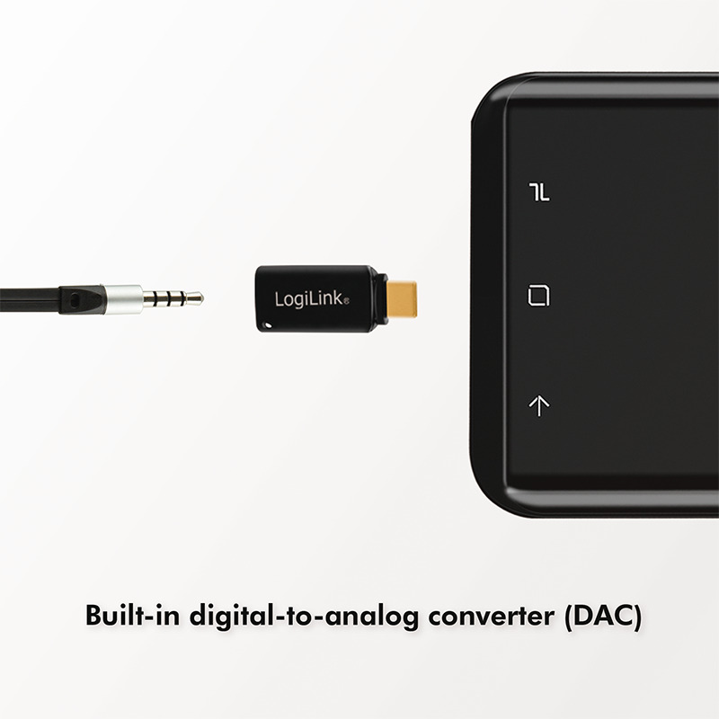 USB 3.2 lydkort - USB-C / 3,5mm jack, TRRS, 44,1kHz / 16 bit