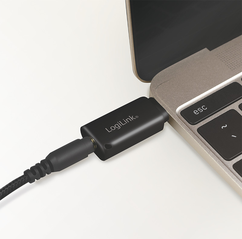 USB 3.2 lydkort - USB-C / 3,5mm jack, TRRS, 44,1kHz / 16 bit