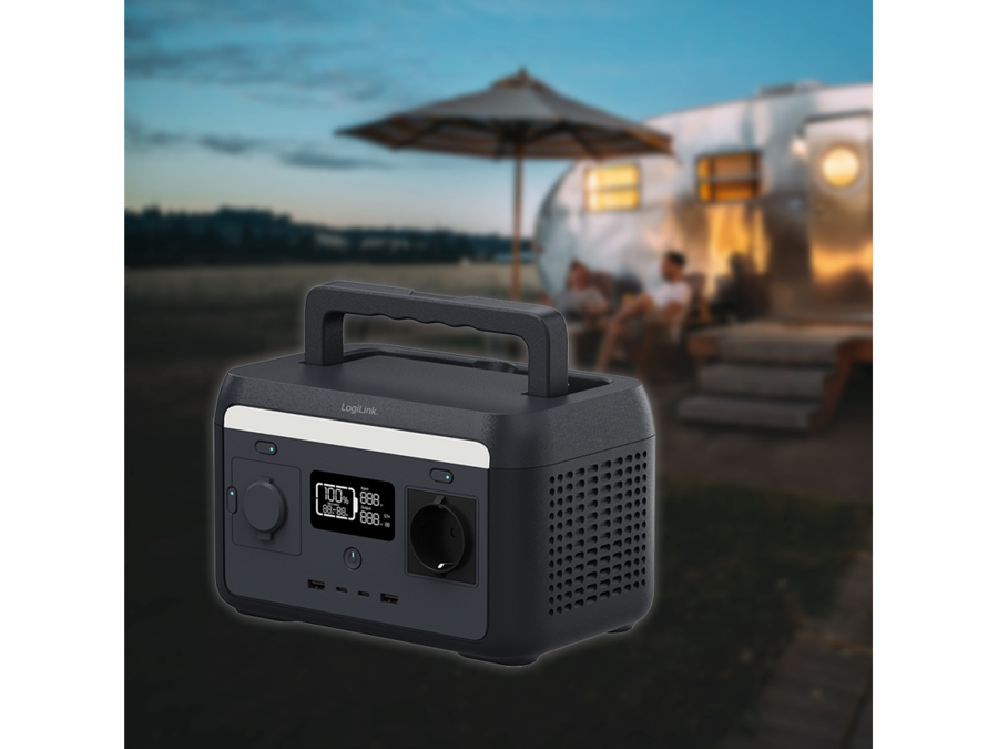 Bærbar UPS power station - 300W, 4xUSB, 1xCEE7/4 1xCigar