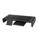 Monitorstand m. USB hub - 420-520mm, foldbar, USB 3.0+USB-C