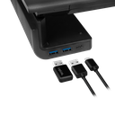 Monitorstand m. USB hub - 420-520mm, foldbar, USB 3.0+USB-C