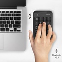 Trådløs keypad - Bluetooth 5.1, 17 taster, Sort