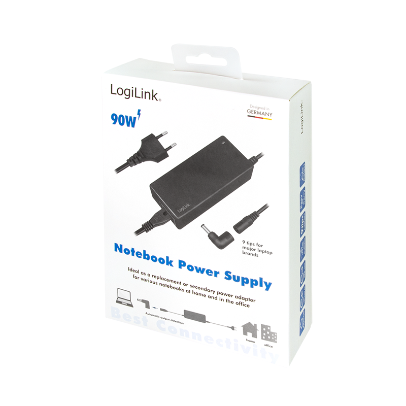 Notebook strømforsyning - 15-20V / 90W (4,5-4,9A), 9 stik