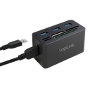 USB 3.0 hub med kortlæser - SD/microSD/M2/MS(Duo+Pro)/CF