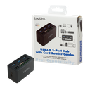 USB 3.0 hub med kortlæser - SD/microSD/M2/MS(Duo+Pro)/CF