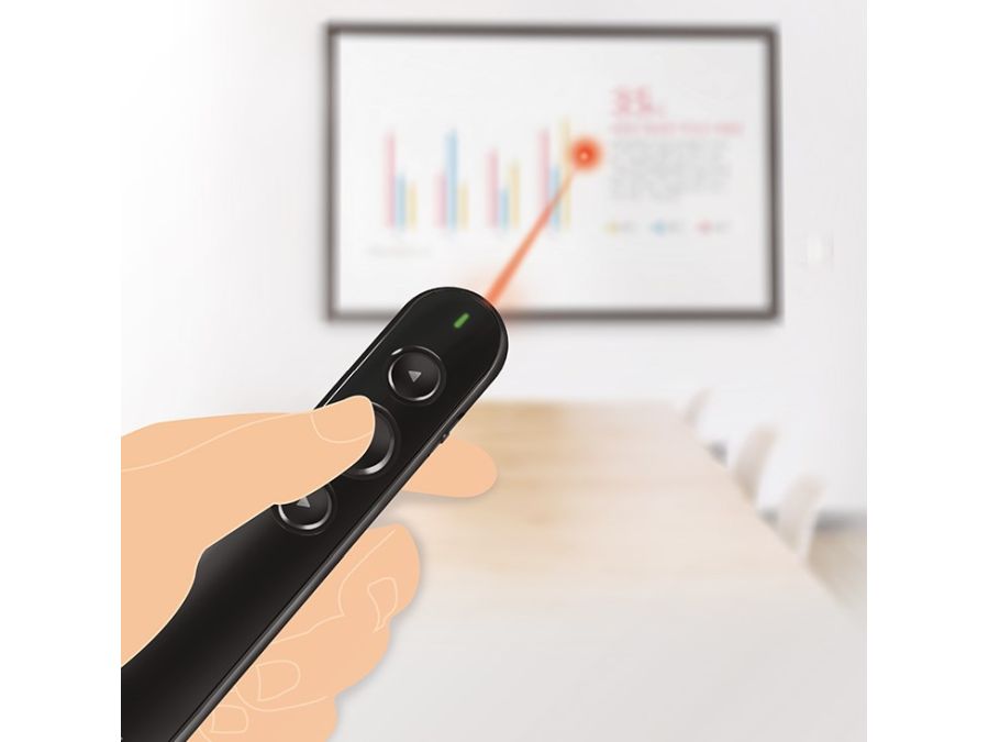 Trådløs USB presenter m. laser pointer - 2,4GHz, 10m
