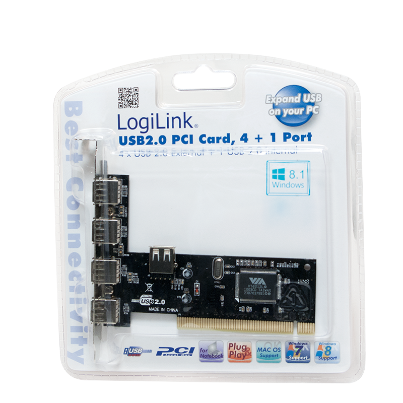 PCI kort - 4+1 port USB 2.0
