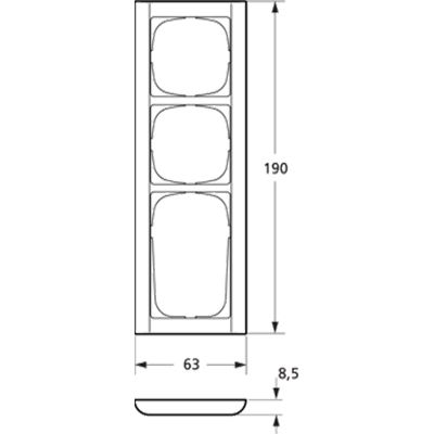 LK Fuga ramme Softline 63 3½m - stålmetallic