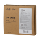 PCI-express kort, 2 x seriel port, RS232