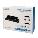 USB 3.0 HUB - 4 port inkl. Strømforsyning (3,5A) til montage