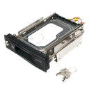 Flytbar Harddisk kabinet til 3,5" SATA HDD, Sort Alu.