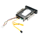 Flytbar Harddisk kabinet til 3,5" SATA HDD, Sort Alu.