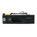 Flytbar Harddisk kabinet til 3,5" SATA HDD, Sort Alu.