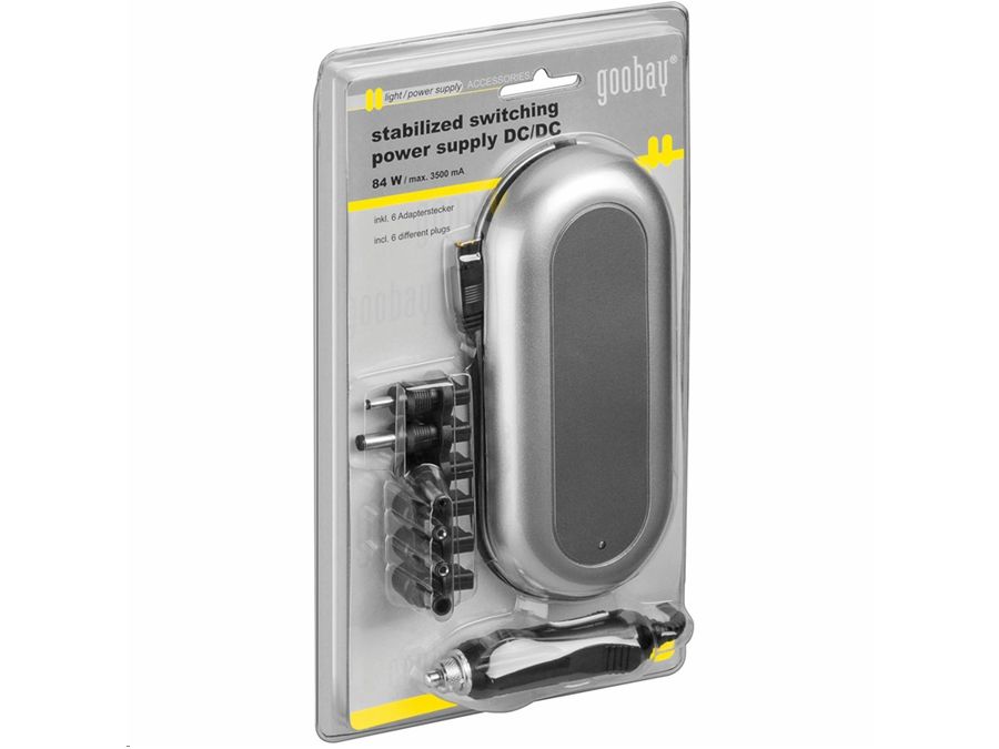 Notebook biladapter - 12Vdc ind > 15 til 24V / 72W (3,5A) ud