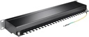 19" Patch panel - 1U, 24 x RJ45 CAT6 skærmet, Sort