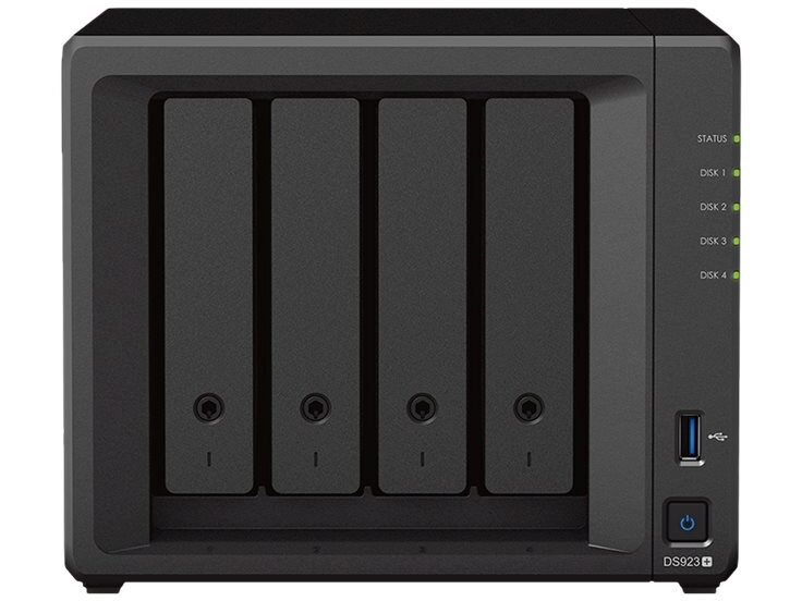 Synology DS923+ DiskStation, NAS-server, 4GB RAM, 4-Bay