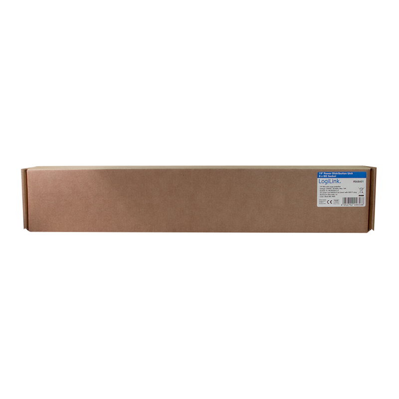 19" El-rackpanel - 8 x C13 (IEC320) hun, Sort (2m)