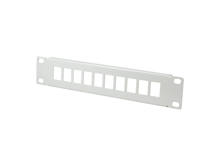 10" patch panel - 10 x Keystone, Grå